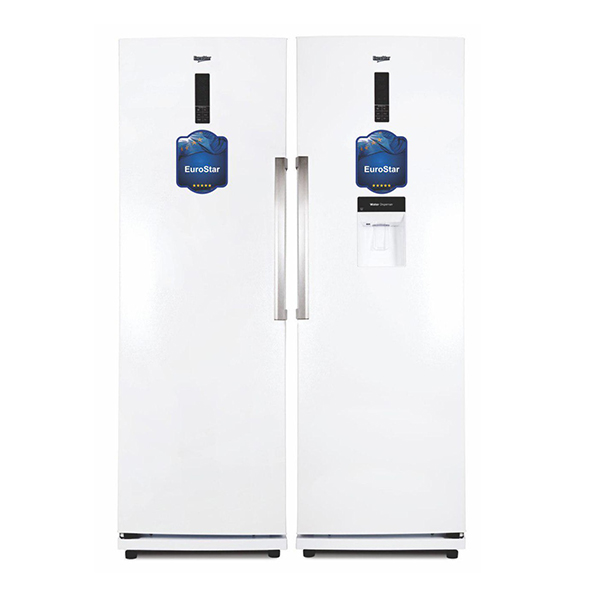 یخچال یورو استار فریزر دوقلو 17فوت یورواستار سفید با یخساز ENR592، Refrigerator Eurostar ENR592